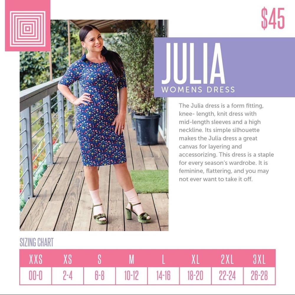 LuLaRoe Julia Dress - Picture 6 of 6